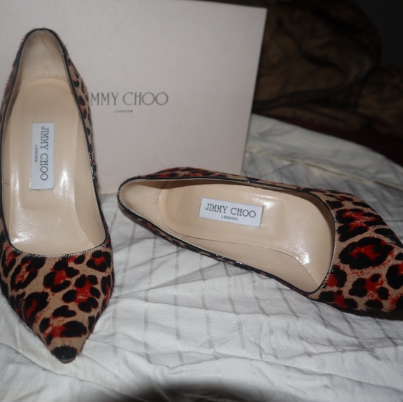Anouk lop leopard red jimmy choo - Picture 2 of 5